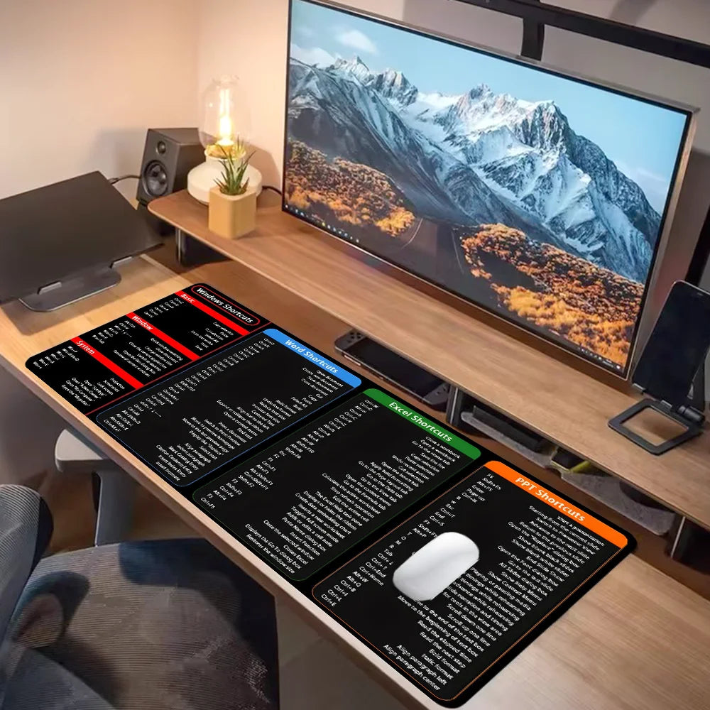 Tapis de souris Excel avec raccourcis