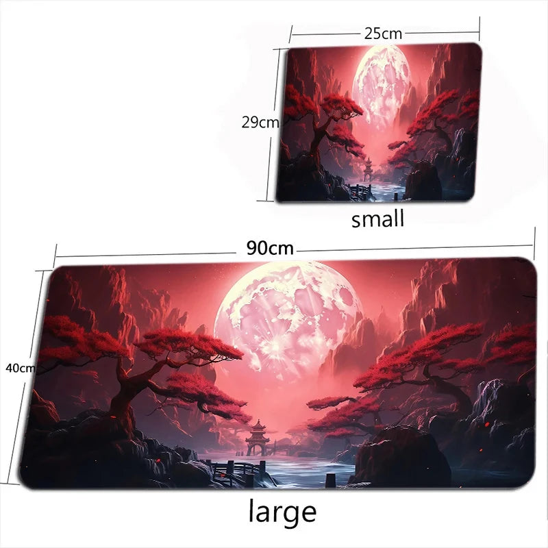 Starry Sky Moon Mouse Pad Large Computer Office Game Table Mats XXL Rubber Anti-slip Gaming Keyboard Mousepads Long Desk Pads ComfortSetup