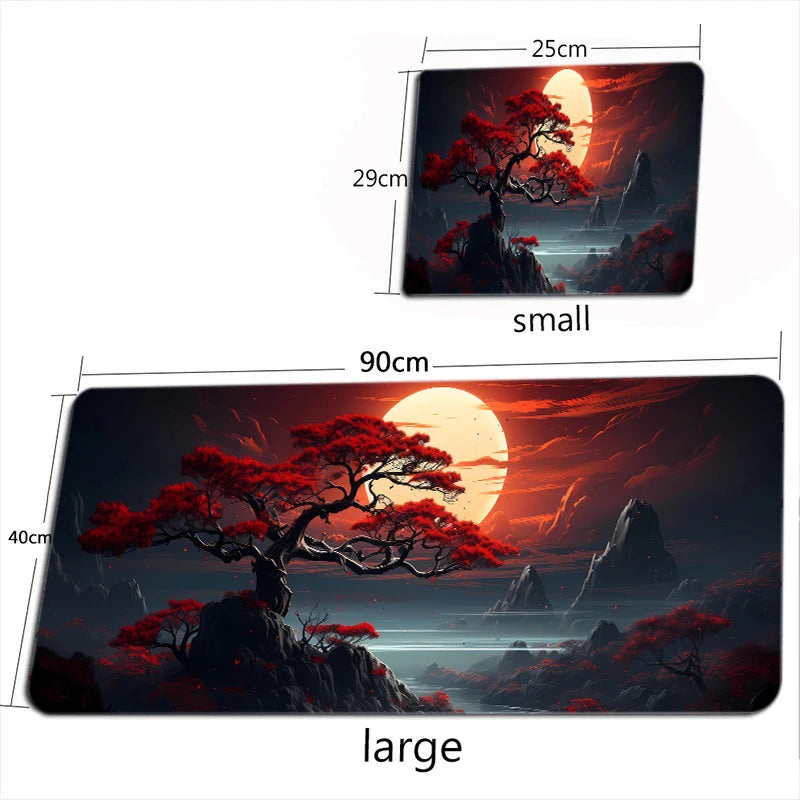 Starry Sky Moon Mouse Pad Large Computer Office Game Table Mats XXL Rubber Anti-slip Gaming Keyboard Mousepads Long Desk Pads ComfortSetup