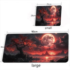 Starry Sky Moon Mouse Pad Large Computer Office Game Table Mats XXL Rubber Anti-slip Gaming Keyboard Mousepads Long Desk Pads ComfortSetup